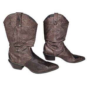 Crush Durango Womens Western Brown Leather Cowgirl Boots Size 7.5 UK EURO 39